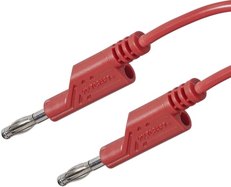 VOLTCRAFT Mérővezeték [lamellás dugó, 4 mm - lamellás dugó, 4 mm] 1.00 m Piros 1 db 4. kép