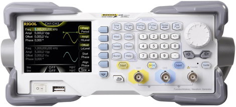 Hálózatról működő függvénygenerátor 1 µHz - 25 MHz 2 csatornás, Rigol DG1022Z
