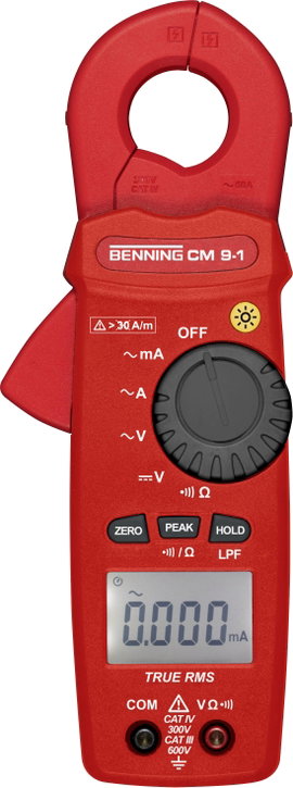 Benning CM 9-1 Lakatfogó digitális CAT IV 300 V Kijelző (digitek): 6000