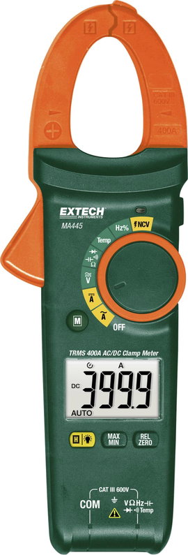 Extech MA445 Kézi multiméter, Lakatfogó digitális CAT III 600 V Kijelző (digitek): 4000