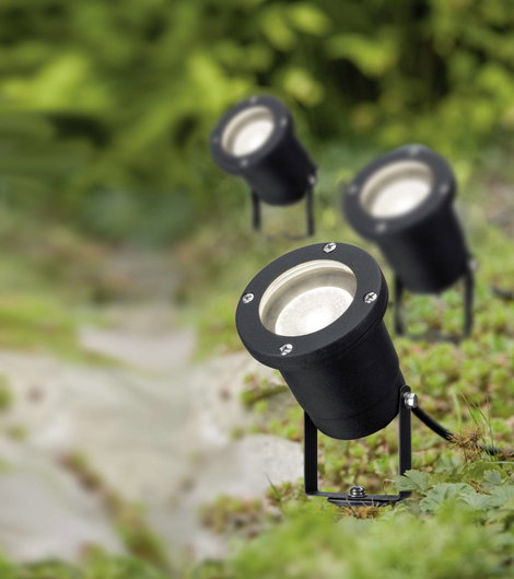 LED-es kerti fényszóró készlet GU10 10,5 W, 3 részes, fekete, Paulmann 98897 2. kép