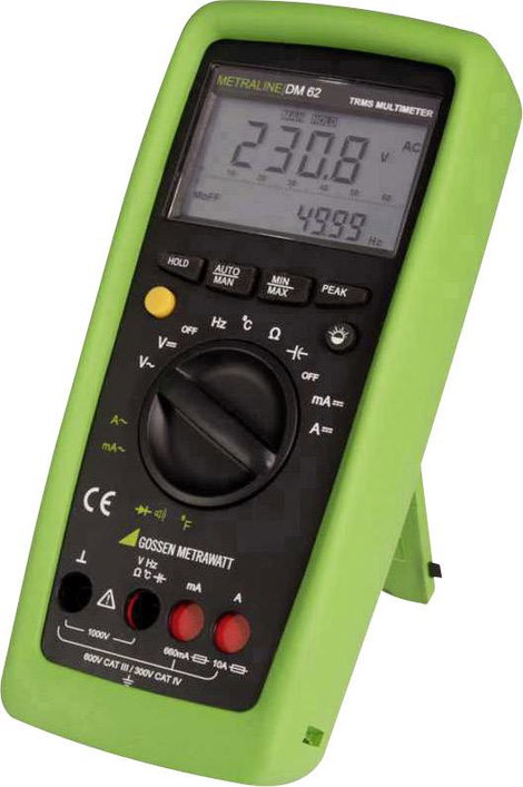 Gossen Metrawatt METRALINE DM 62 Kézi multiméter digitális CAT III 600 V, CAT IV 300 V Kijelző (digi 2. kép