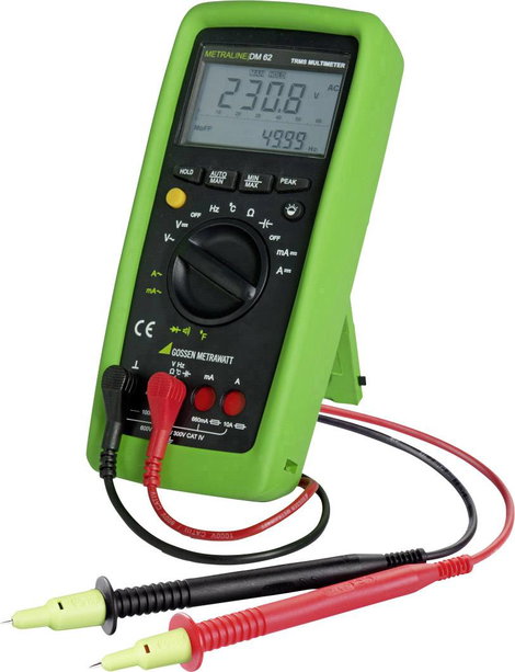 Gossen Metrawatt METRALINE DM 62 Kézi multiméter digitális CAT III 600 V, CAT IV 300 V Kijelző (digi 3. kép