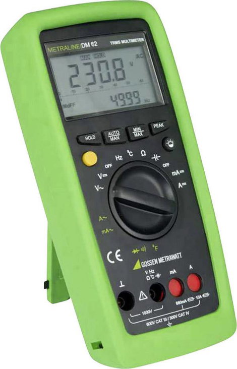 Gossen Metrawatt METRALINE DM 62 Kézi multiméter digitális CAT III 600 V, CAT IV 300 V Kijelző (digi 4. kép
