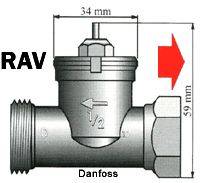 700104 Fűtőtest szelep adapter Alkalmas radiátor Danfoss RAV 2. kép