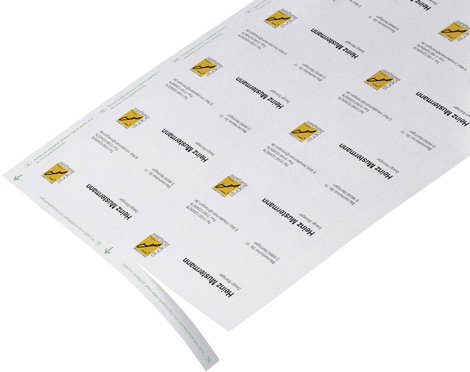 Sigel DP839 Nyomtatható névjegykártyák, mikroperforált 85 x 55 mm Magasfehér 150 db Papírformátum: D 5. kép