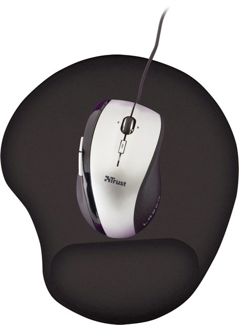 Trust Bigfoot Gel Egérpad csuklótámasszal Ergonómikus Fekete 4. kép