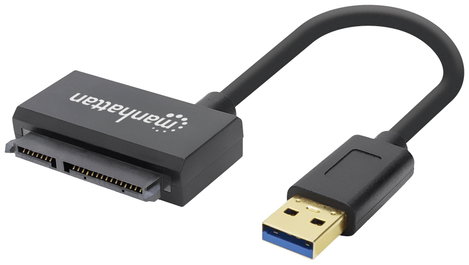 Manhattan Merevlemez/SSD Átalakító [1x USB 3.0 dugó, A típus - 1x SATA kombi dugó, 7+15 pólusú] 2. kép