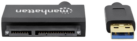 Manhattan Merevlemez/SSD Átalakító [1x USB 3.0 dugó, A típus - 1x SATA kombi dugó, 7+15 pólusú] 3. kép