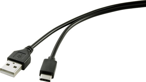 Renkforce Áramkábel Raspberry Pi [1x USB 2.0 dugó, A típus - 1x USB-C® dugó] 1.00 m Fekete Be-/kikap 2. kép