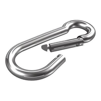 dörner + helmer 4915084 Rugós horog, rozsdamentes acél A2 8 mm x 80 mm 6 db