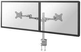 Neomounts FPMA-D935D 2 részes Monitor asztali tartó 25,4 cm (10) - 68,6 cm (27) Ezüst Állítható maga