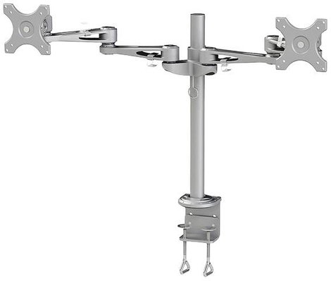 Neomounts FPMA-D935D 2 részes Monitor asztali tartó 25,4 cm (10) - 68,6 cm (27) Ezüst Állítható maga 2. kép