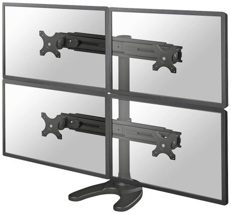 Neomounts FPMA-D700DD4 4 részes Monitor talp 48,3 cm (19) - 76,2 cm (30) Fekete Állítható magasságú,