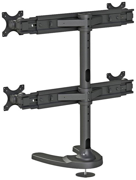 Neomounts FPMA-D700DD4 4 részes Monitor talp 48,3 cm (19) - 76,2 cm (30) Fekete Állítható magasságú, 3. kép
