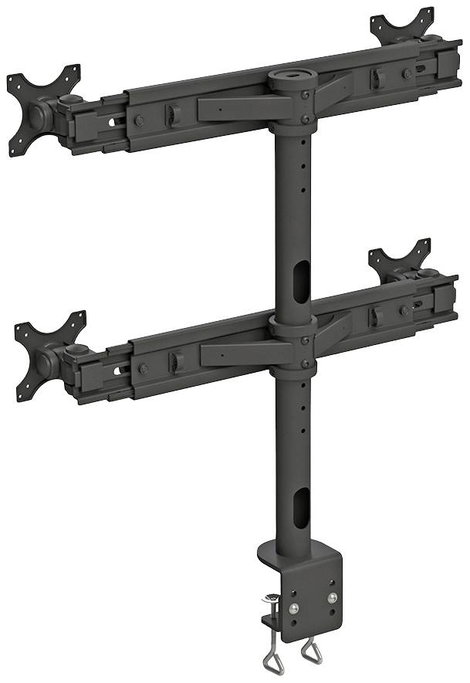 Neomounts FPMA-D700D4 4 részes Monitor asztali tartó 48,3 cm (19) - 76,2 cm (30) Fekete Állítható ma 3. kép