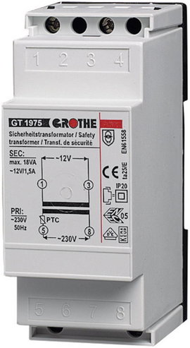 Grothe 14102 Csengő transzformátor 8 V/AC 2 A