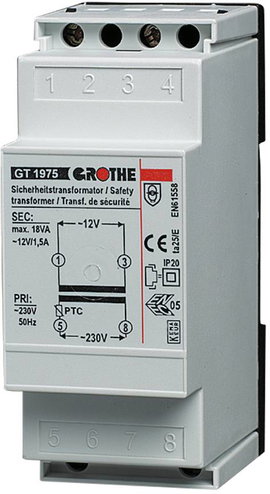 Grothe 14101 Csengő transzformátor 12 V/AC 1.5 A