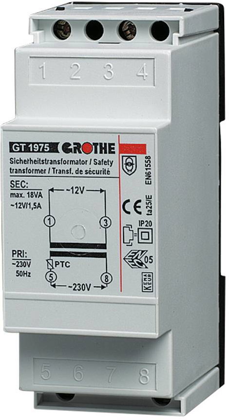 Grothe 14101 Csengő transzformátor 12 V/AC 1.5 A