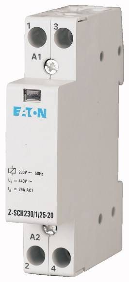 Eaton Z-SCH230/1/25-20 Szerelési védelem Névleges feszültség: 230 V, 240 V Max. kapcsolási áram: 25