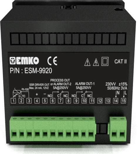 Emko ESM-9920.5.20.0.1/01.02/0.0.0.0 2 pontos, P, PI, PD, PID Hőmérséklet szabályozó Pt100, J, K, R, 7. kép