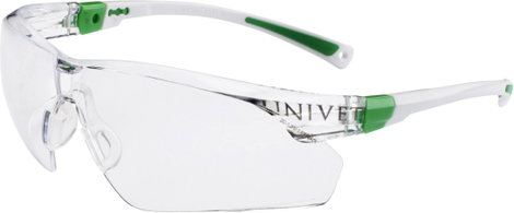 Univet 506UP 506U-03-00 Védőszemüveg Párásodás mentes, UV-védelemmel Fehér, Zöld EN 166 DIN 166