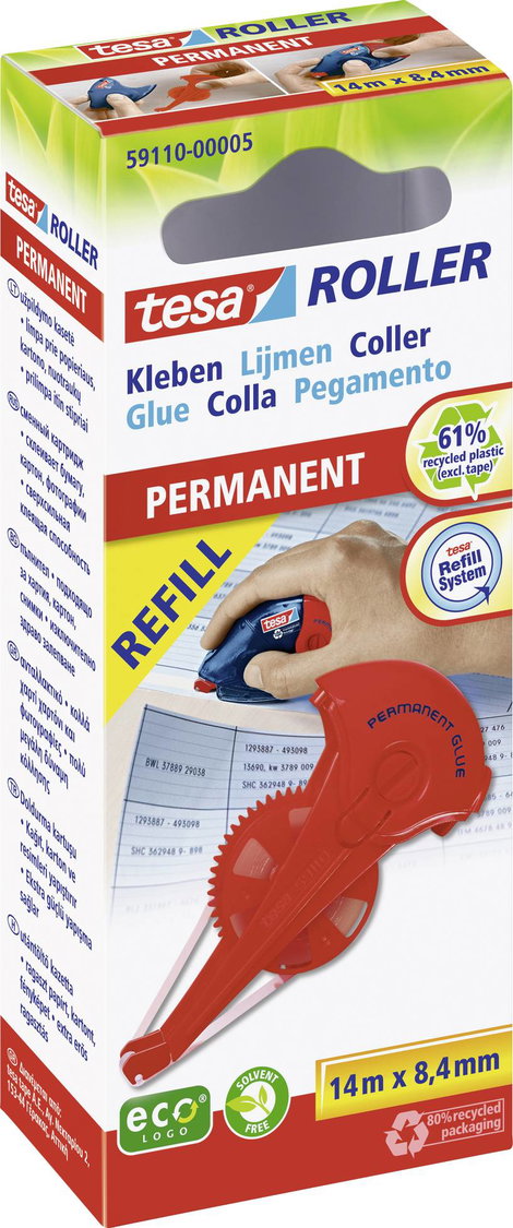 tesa Utántöltő kazetta ecoLogo® nem korrigálható