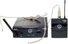 AKG WMS40 Mini Sport Set ISM 2 Headset Vezeték nélküli mikrofon készlet Átviteli mód:Rádiójel vezérl
