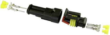 2 pólusú csatlakozókészlet, IP67 RM 6 mm, BAAS Superseal ES12