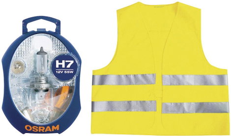 OSRAM Tartalék lámpa doboz + biztonsági mellény EN 471 H7 12 V 12 V 1 készlet PX26d (H x Sz x Ma) 11