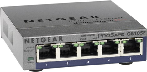 Hálózati switch 5 port 1 GBit/s, NETGEAR GS105E-200PES