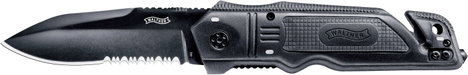 Walther 5.0728 Emergency Rescue Knife Knife ERK Mentő kés Üvegtörő, Biztonsági öv vágó (H x Sz x Ma)