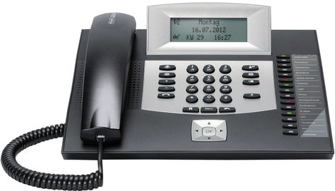 Auerswald COMfortel 1600 Rendszertelefon, ISDN Headset csatlakozó, Kihangosító, Érintőkijelzős Világ 2. kép