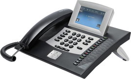 Auerswald COMfortel 2600 Rendszertelefon, ISDN Üzenetrögzítős, Headset csatlakozó Érintőkijelző Feke