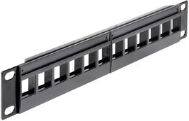 Delock 43259 12 port Hálózati patchpanel 254 mm (10) Szereletlen 1 ME