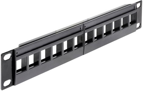 Delock 43259 12 port Hálózati patchpanel 254 mm (10) Szereletlen 1 ME