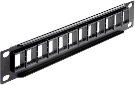 Delock 43259 12 port Hálózati patchpanel 254 mm (10) Szereletlen 1 ME 2. kép