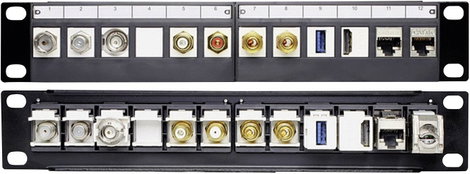 Delock 43259 12 port Hálózati patchpanel 254 mm (10) Szereletlen 1 ME 3. kép