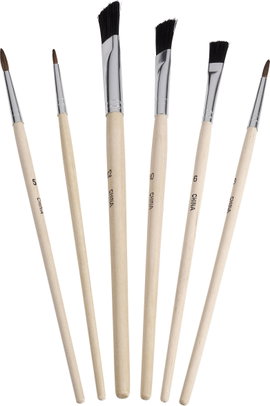 ZAHN Pinsel E10710-21 Modellező ecset Finom szőr 6 részes