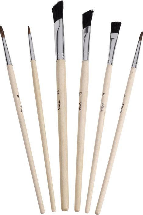 ZAHN Pinsel E10710-21 Modellező ecset Finom szőr 6 részes
