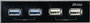Akasa neu 4 port USB 3.2-USB 2.0 előlapi rekesz hub Fekete 3. bélyegkép