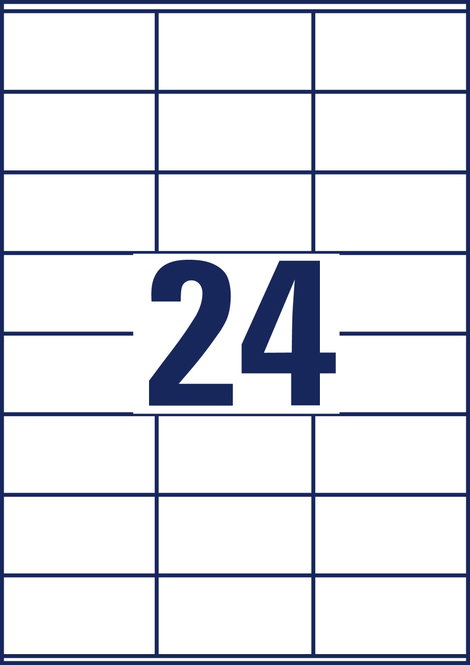 Avery-Zweckform 3490 Univerzális etikett 70 x 36 mm Papír Fehér 720 db Véglegesen tapadó Tintasugara 4. kép