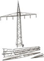 MBZ 80004 H0 Nagyfeszültségű oszlop 1 db bélyegkép