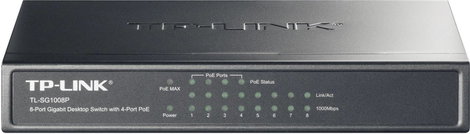 TP-LINK TL-SG1008P Hálózati switch 8 port 1 GBit/s PoE funkció