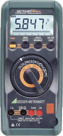 Gossen Metrawatt METRAHIT WORLD Kézi multiméter Kalibrált (DAkkS) digitális CAT III 1000 V, CAT IV 6