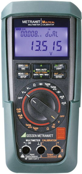 Gossen Metrawatt METRAHIT MULTICAL Kalibrátor Kalibrált (DAkkS) Feszültség, Áram, Hőmérséklet 2 db c