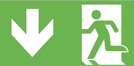 B-SAFETY BR 559 030 Menekülési útvonal vészvilágítás Mennyezetre történő szerelés 2. kép