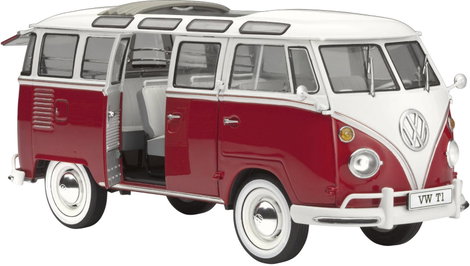 Revell 07399 VW T1 Samba Bus Autómodell építőkészlet 1:24 4. kép