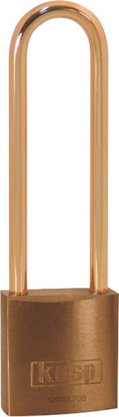 Kasp K12030L70BD Függő lakat 30 mm Aranysárga Kulcsos zár