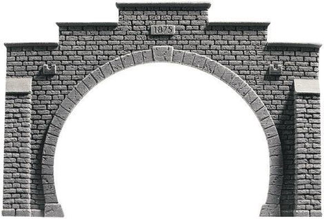 NOCH 48052 PROFI plus TT Tunnel-Portal 2 sínes Keményhab kész modell, Festett